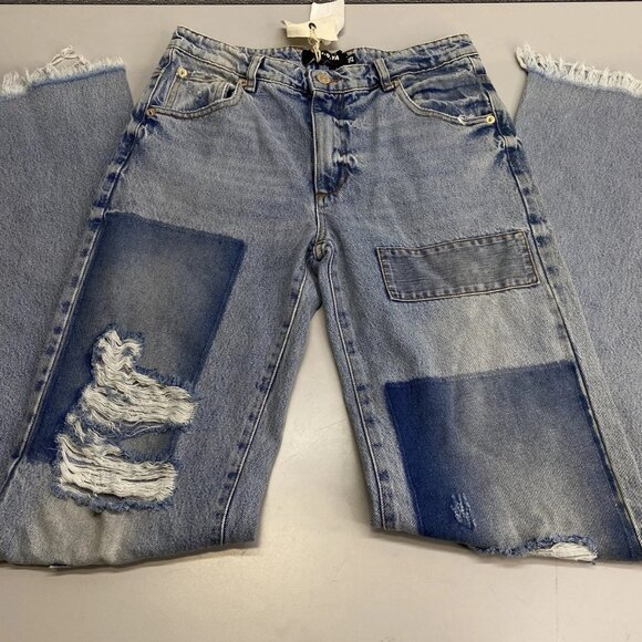 Ser.O.Ya Women's Heidi Patchwork Straight-Leg Jeans – Size 25 – Coastline Blue - Picture 1 of 13